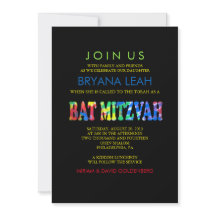 SKRIV Bat mitzvah DYE-inbjudan