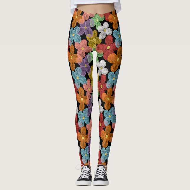 Skriv Daisy Pocket-mapp Leggings (Framsida)