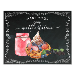 Skriv ditt eget Waffle Station-skrivbord Fototryck