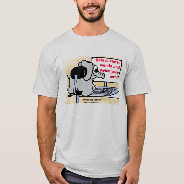 Skriv ditt egna meddelande på skjortan tröja (Framsida)