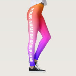 Skriv ditt namn, färg bleknar Customisable Leggings