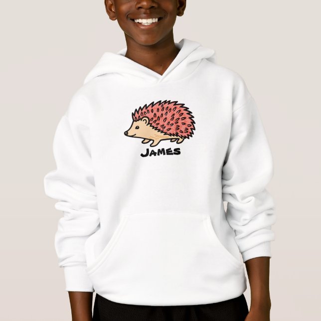 skriv ditt namn på denna rosa igelkott t shirt (Framsida)