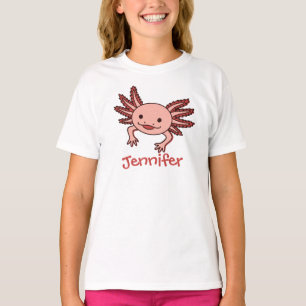 skriv ditt namn på denna söta Axolotl T Shirt