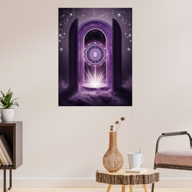 Skriv ditt tecken | Zodiac Mandala Wall Art Poster (Vardagsrum 3)