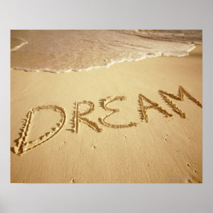 Skriv "Dream" med inkommande surfa överst Poster