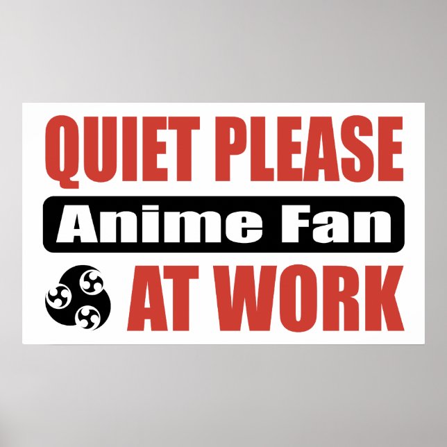 Skriv in Anime Fläkt på jobbet Poster (Framsidan)