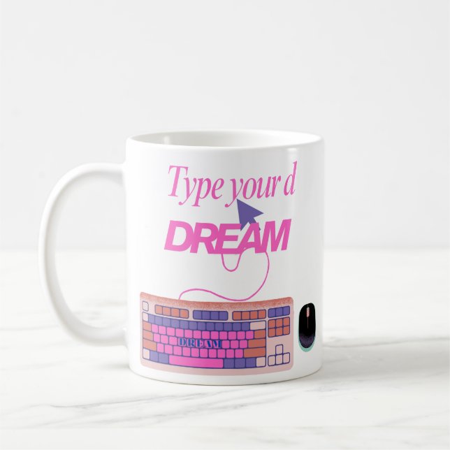 Skriv in min framtid kaffemugg (Vänster)