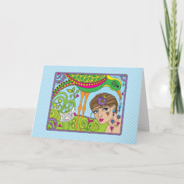 Skriv in oväntat_Greeting-kort Kort