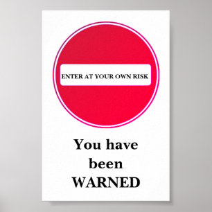skriv in på ditt eget riskerar undertecknar poster