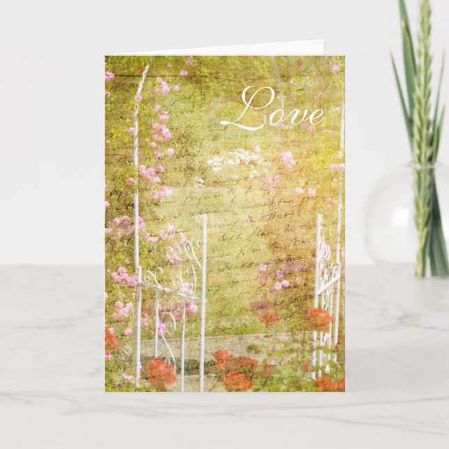 Skriv in trädgården kort (Framsida)