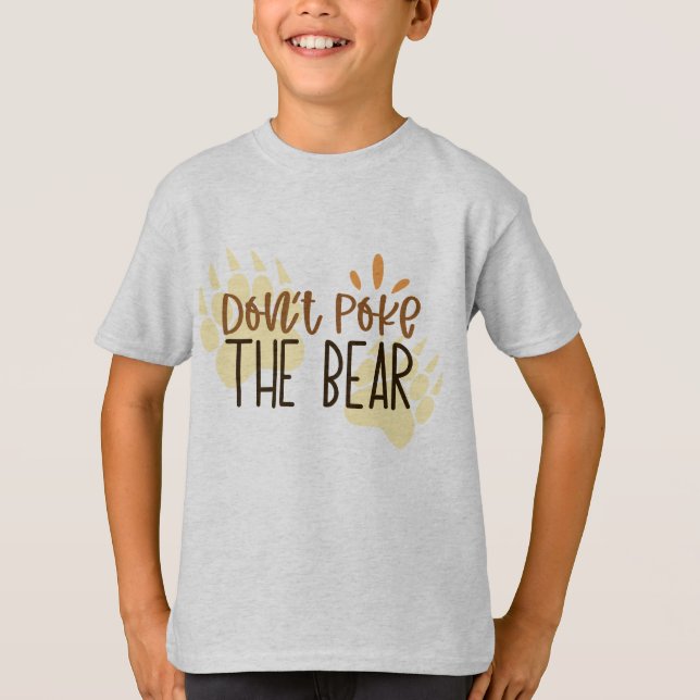 Skriv inte Björn Typografi T Shirt (Framsida)