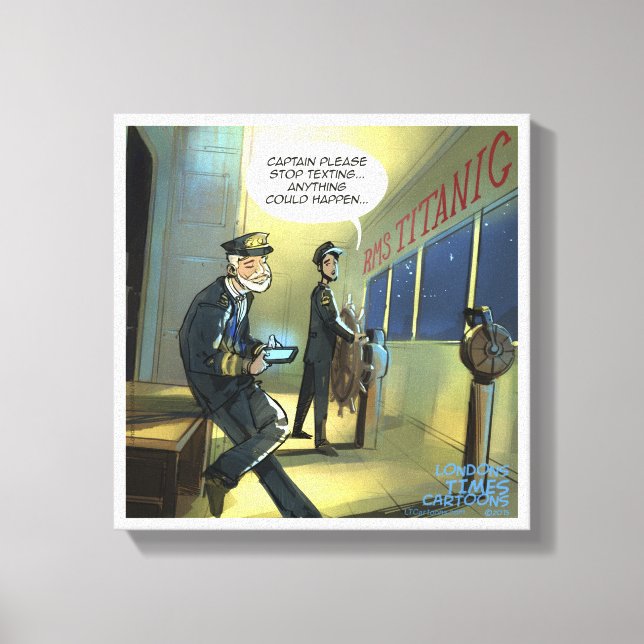Skriv inte och rolig canvas-utskrift av Titanic Canvastryck (Framsida)