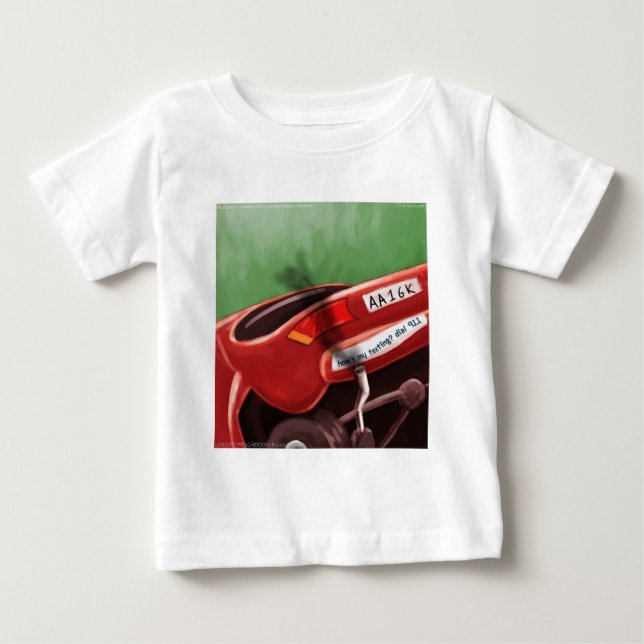 Skriv inte SMS & Kör Rick London Roligt Tee Shirt (Framsida)