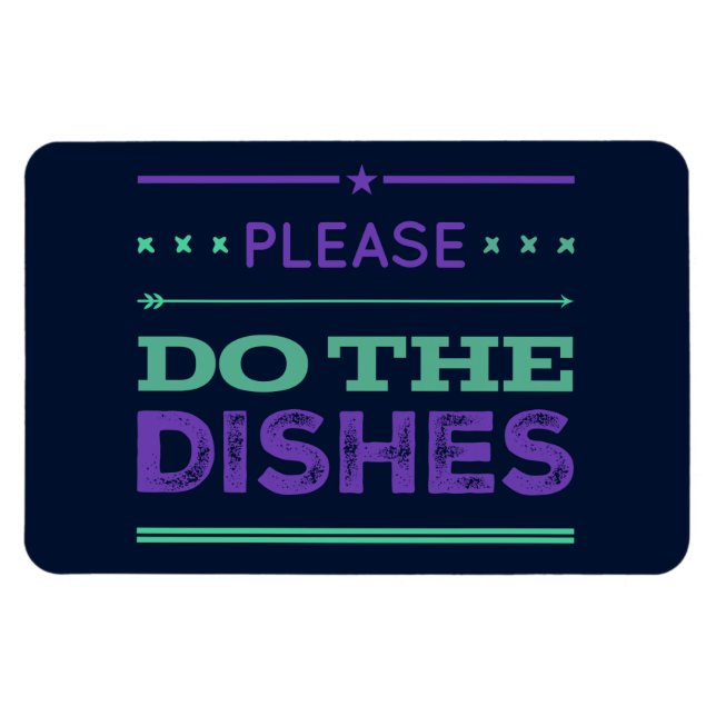 Skriv Lila Chore-påminnelse Magnet (Horisontell)