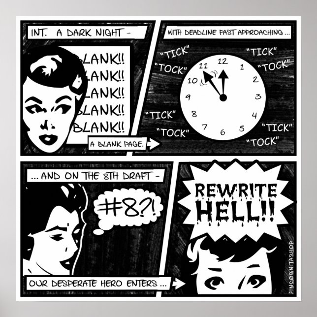 Skriv om helvetets Tecknad Poster (Framsidan)