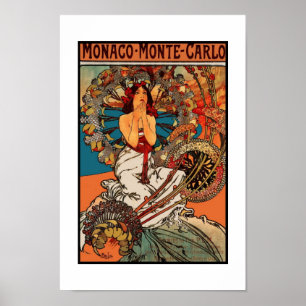 Skriv Retro Artist Mucha Bild Poster
