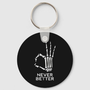 Skriv Skeleton Hand Roligt Halloween M Nyckelring
