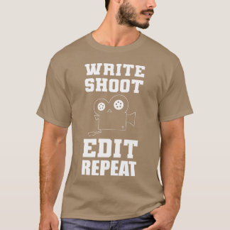 Skriv Skjut Redigera Chefredaktör Gåva familj T Shirt