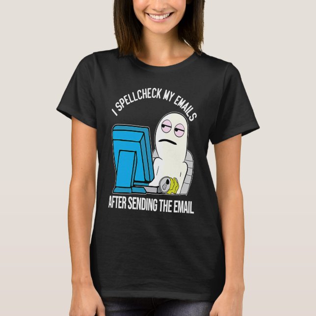 Skriv stavningskontrollen av e-postmemorandummet f t shirt (Framsida)