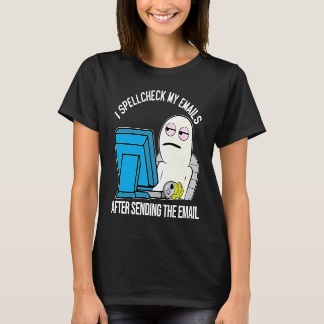 Skriv stavningskontrollen av e-postmemorandummet f t shirt (Framsida)