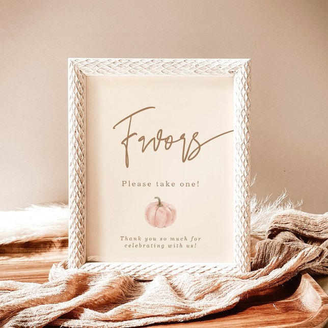 Skriv under på favoriter för barnskor, Pumpkin-fav Poster (Skapare uppladdad)