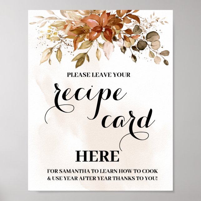 Skriv under på hösthösten för eukalyptus-receptsig poster (Framsidan)