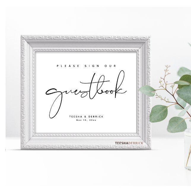 Skriv under vår gästbok, Bröllopsfest Poster (Skapare uppladdad)