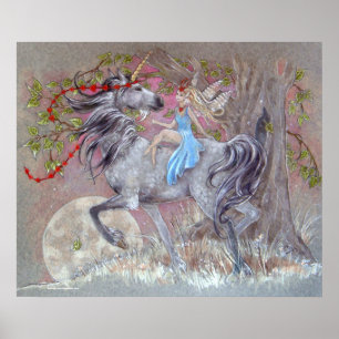 SKRIV - Unicorn Fairy Valentine Poster