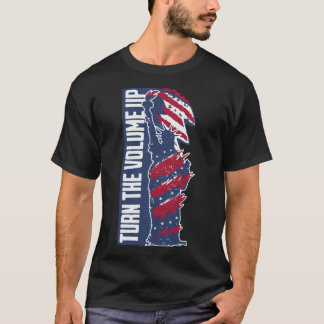 Skriv Upp Volymen Newyork Älskare Patriotisk US T Shirt