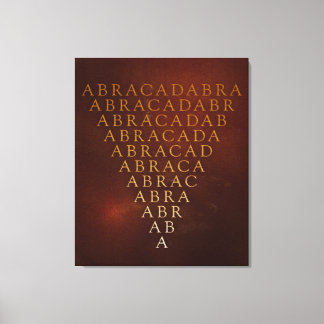 Skriv ut Abracadabra Wrapped Canvas