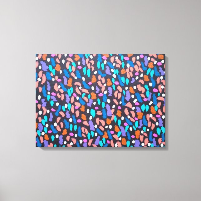 Skriv ut Abstrakt för platsdammkanonsgrafik Canvastryck (Framsida)