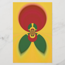 Skriv ut Abstrakt för Rasta Färg Brevpapper