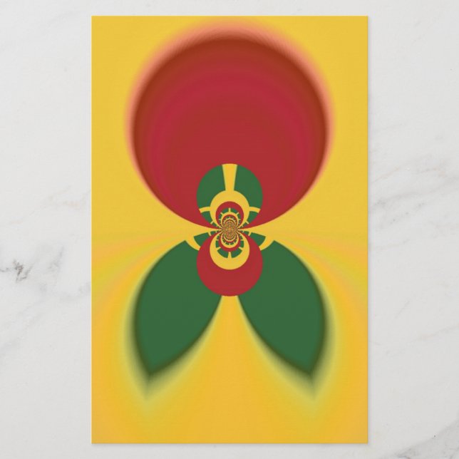 Skriv ut Abstrakt för Rasta Färg Brevpapper (Framsida)