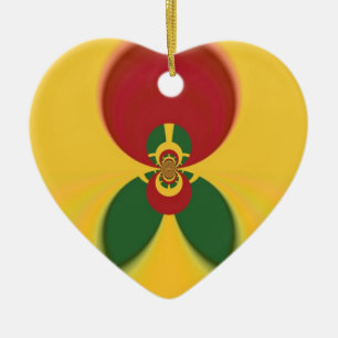 Skriv ut Abstrakt för Rasta Färg Julgransprydnad Keramik