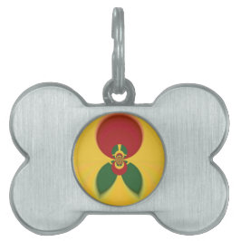 Skriv ut Abstrakt för Rasta Färg Namnbricka Husdjur