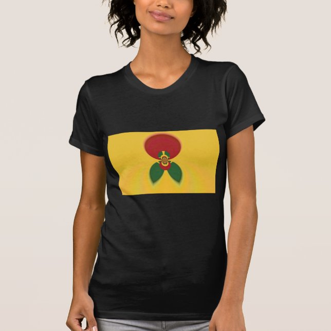 Skriv ut Abstrakt för Rasta Färg T Shirt (Framsida)