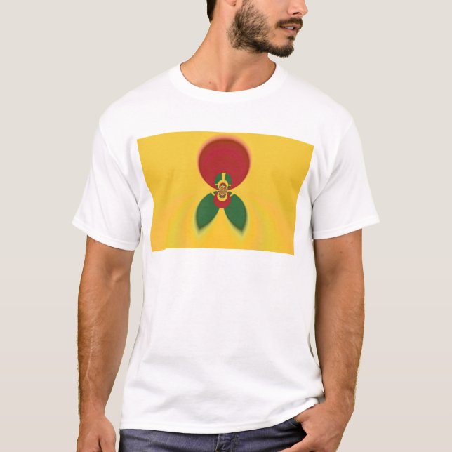 Skriv ut Abstrakt för Rasta Färg Tee (Framsida)