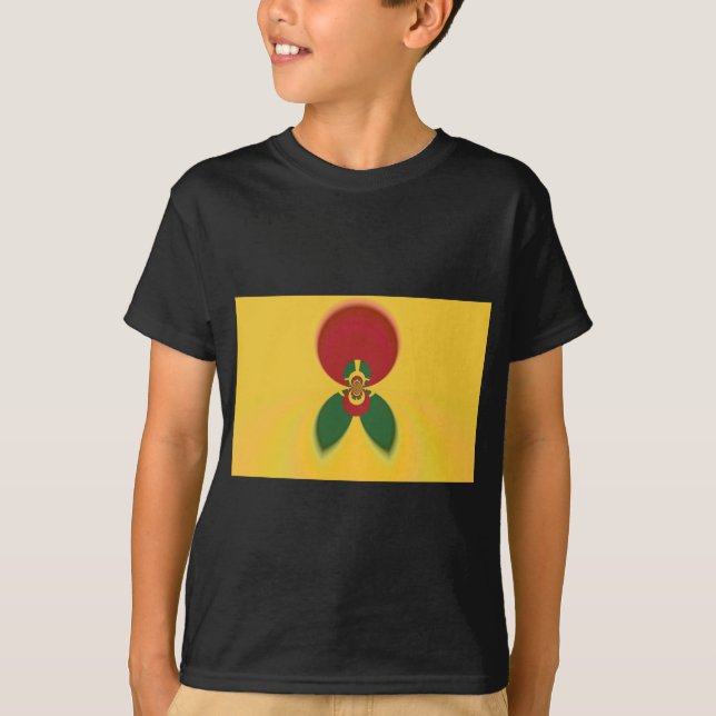 Skriv ut Abstrakt för Rasta Färg Tee Shirt (Framsida)