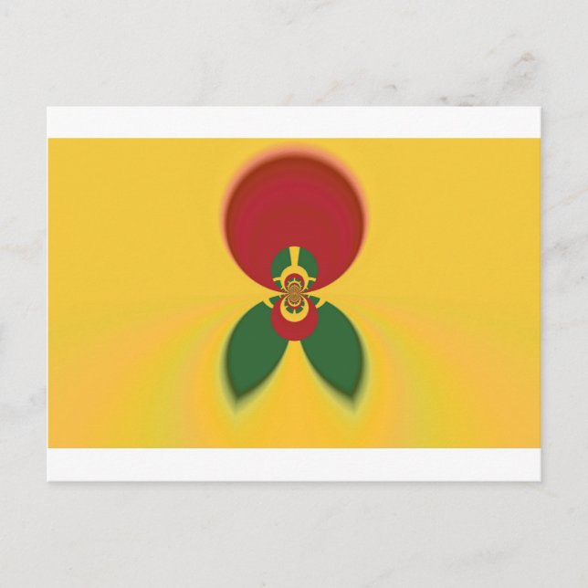 Skriv ut Abstrakt för Rasta Färg Vykort (Framsida)