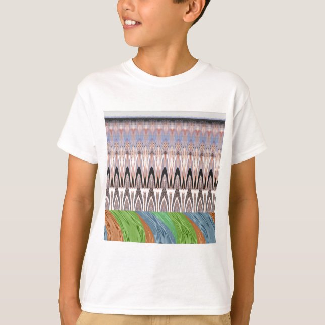 Skriv ut Abstrakt Mönster Art fantastisk T Shirt (Framsida)