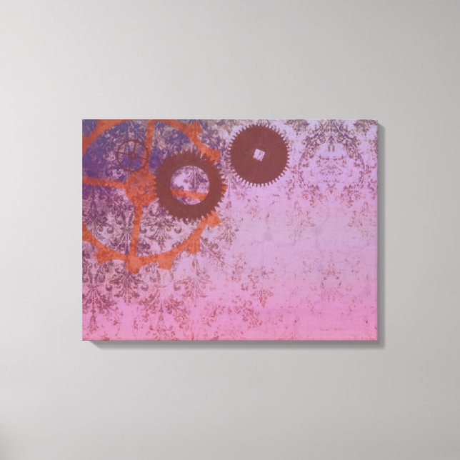 Skriv ut abstrakt Steampunk Wrapped Canvas (Framsida)