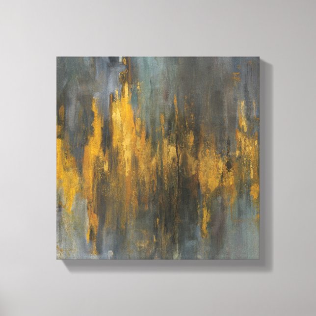 Skriv ut Abstrakten Black och Guld | Danhui Nai Canvastryck (Framsida)