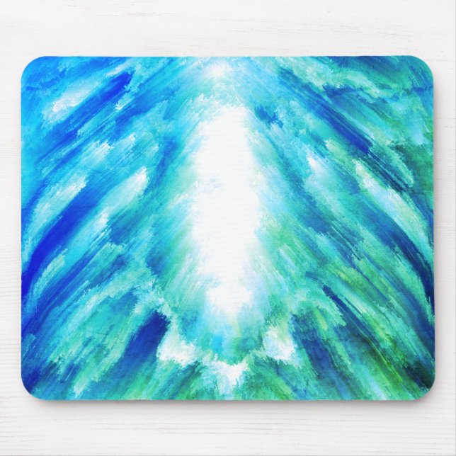 Skriv ut Abstrakten Celestial Light Burst Musmatta (Framsidan)