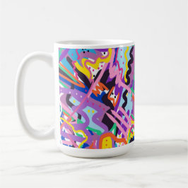 Skriv ut Abstrakten Färg Play Kaffemugg