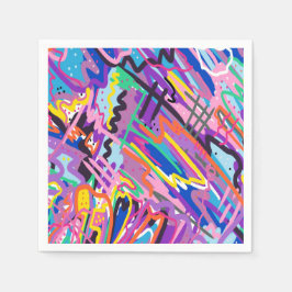 Skriv ut Abstrakten Färg Play Pappersservett