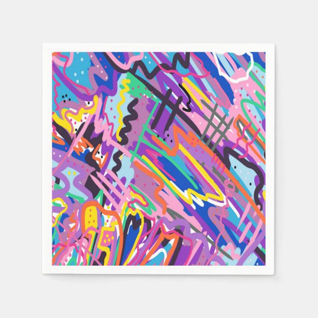Skriv ut Abstrakten Färg Play Pappersservett (Framsidan)