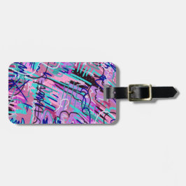 Skriv ut Abstrakten lila Dream Expression Bagagebricka