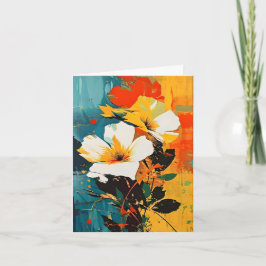 Skriv ut abstraktens blomma kort