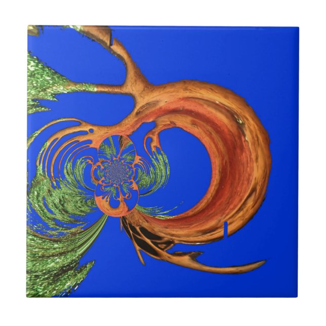 Skriv ut Acacia Circle Art Kakelplatta (Framsidan)