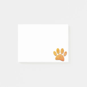 Skriv ut Åldrasen Hund Burlap Post-it Block